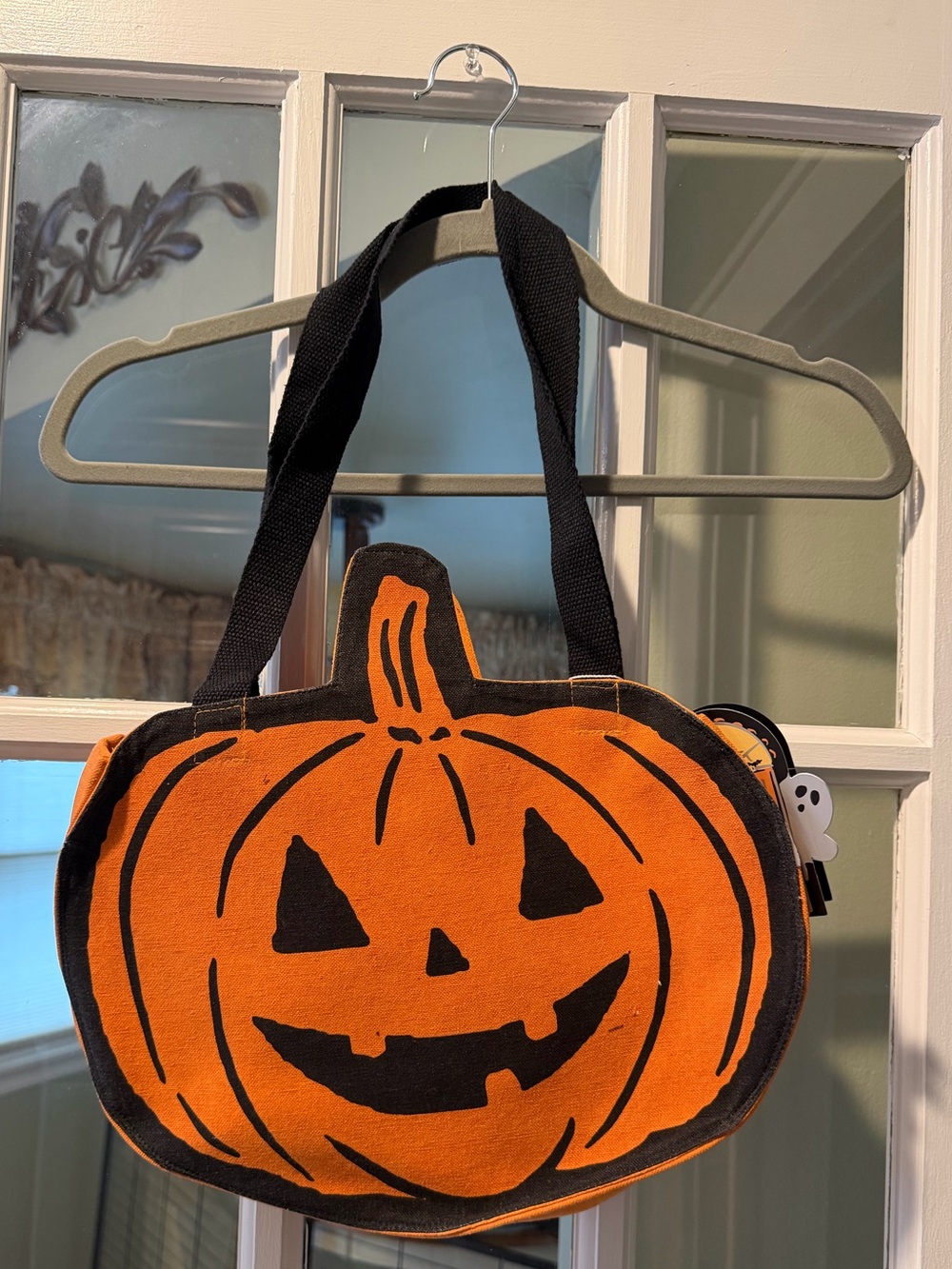 Jack-O-Lantern cotton tote bag NWT
